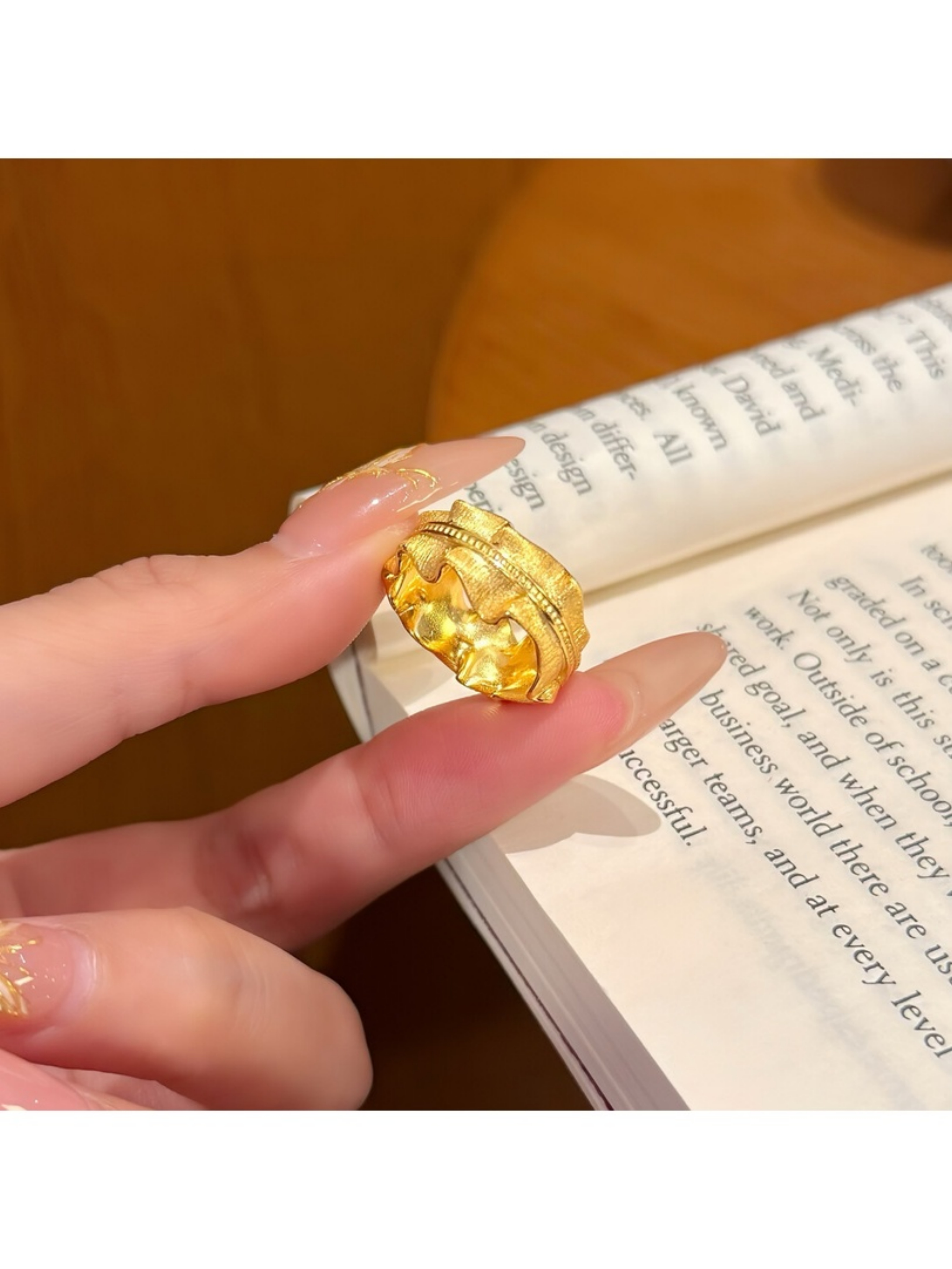 Gold Wavy Ring