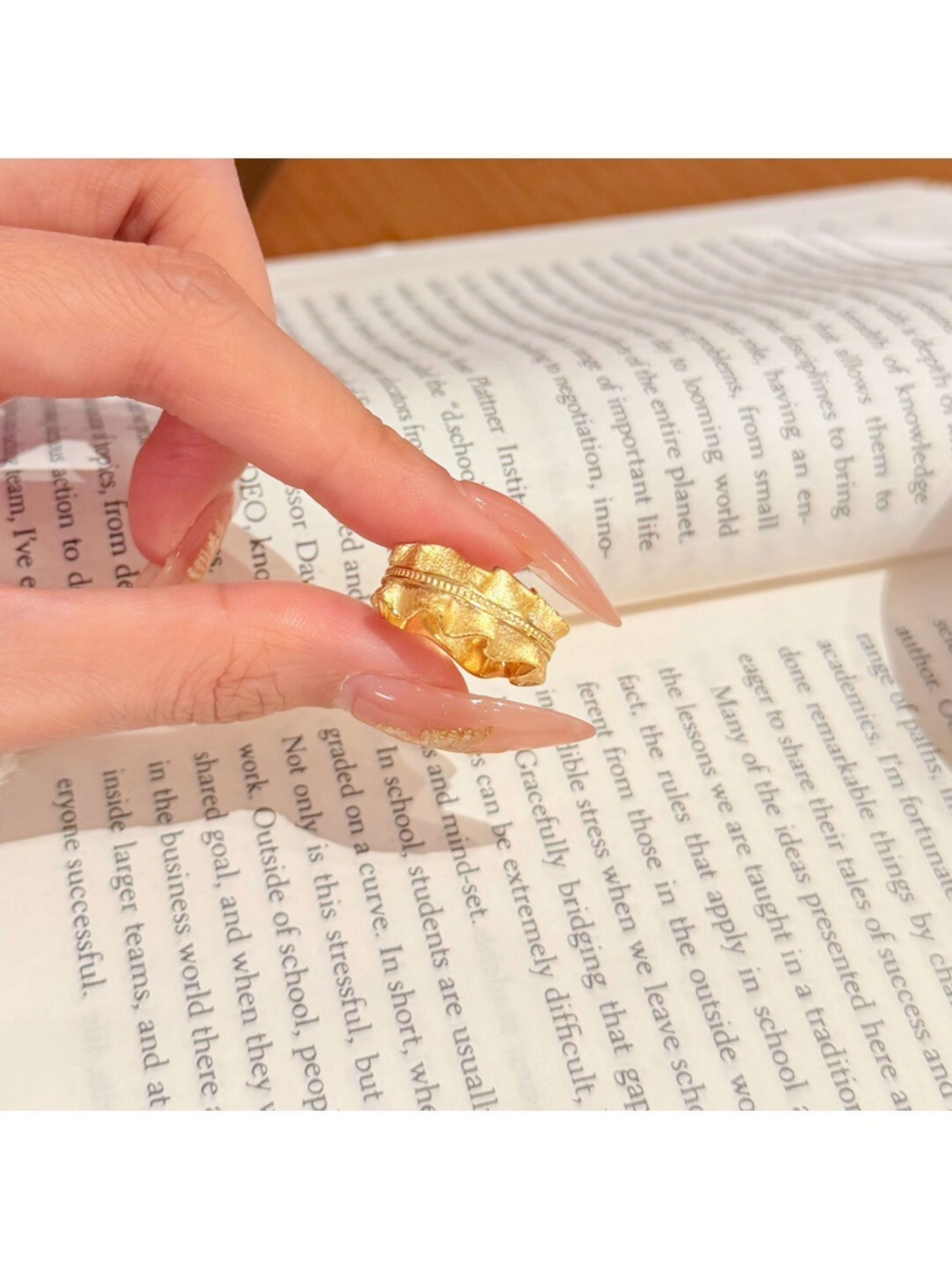 Gold Wavy Ring
