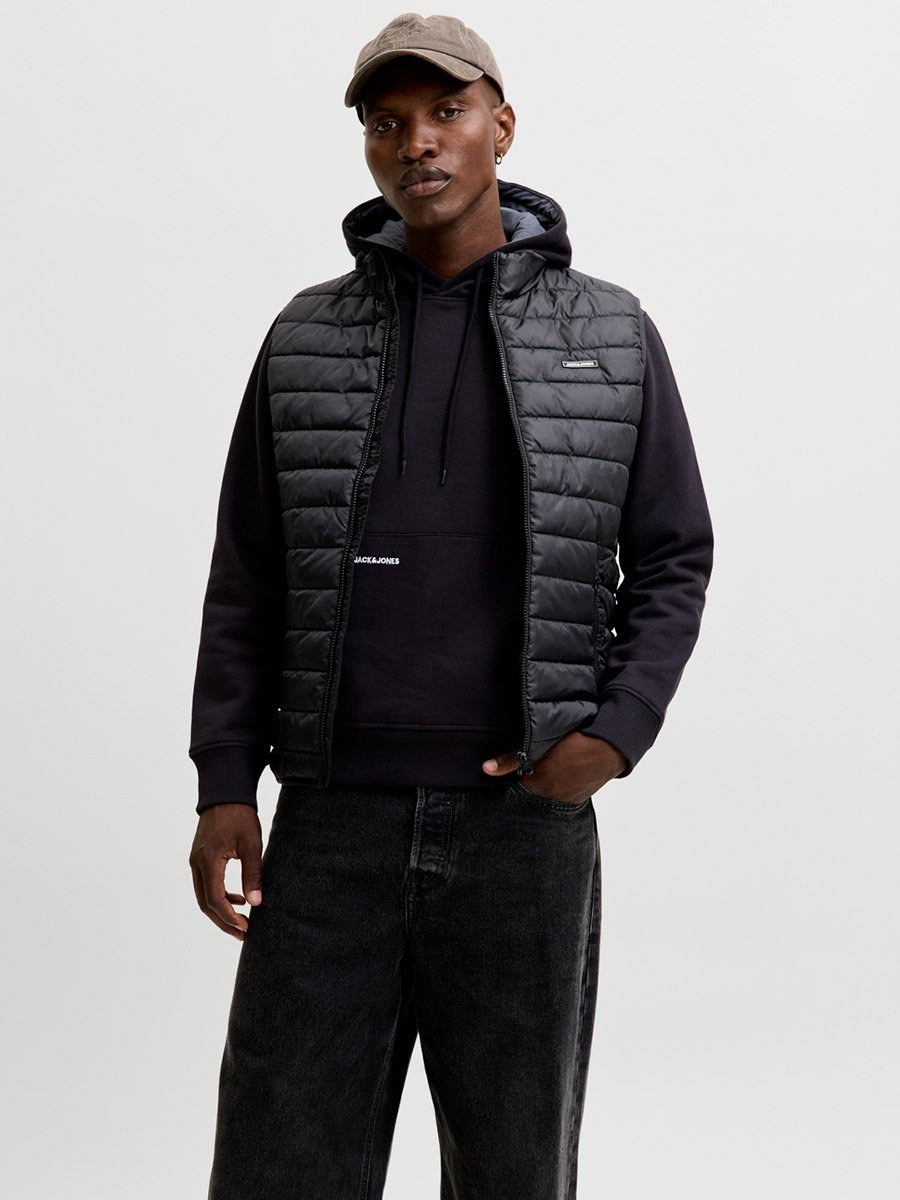 Black Lightweight Quilted Gilet