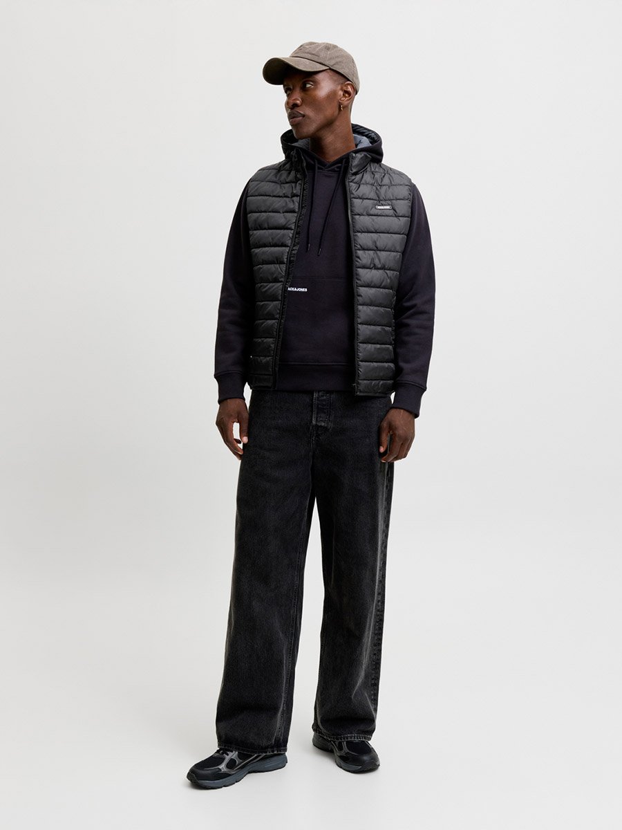 Black Lightweight Quilted Gilet