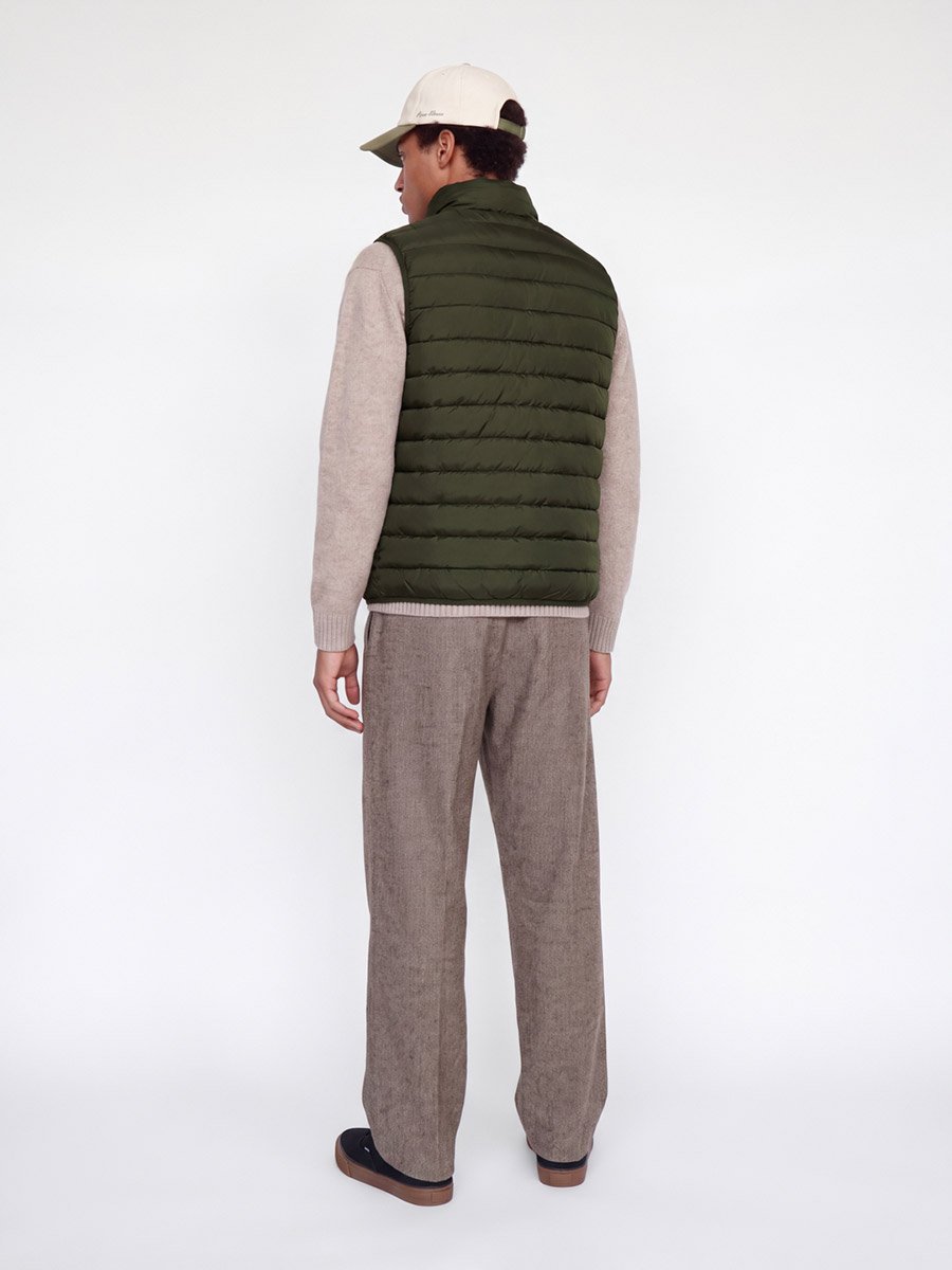 Olive Padded Zip-Up Gilet