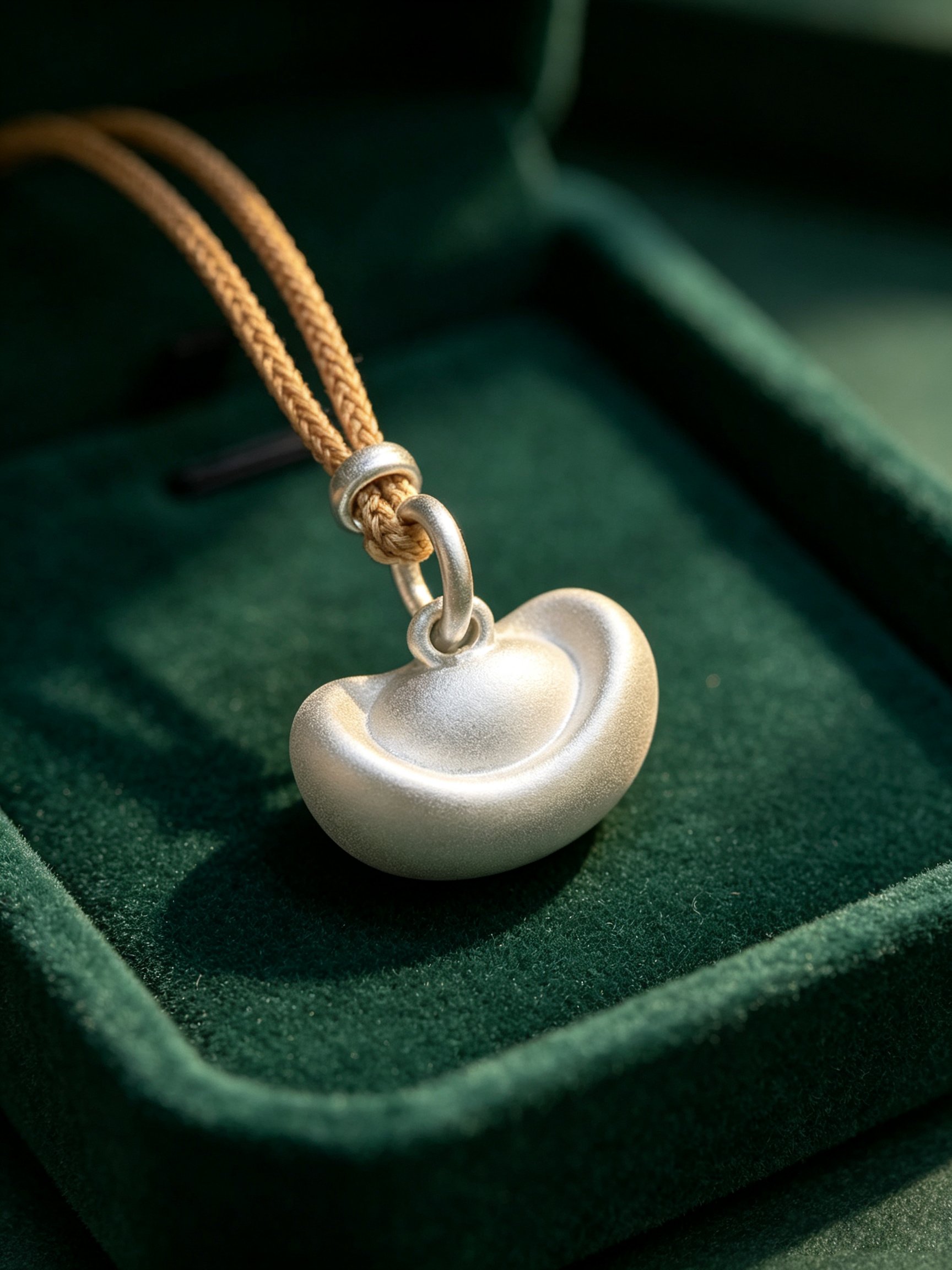 Silver Ingot Pendant Necklace