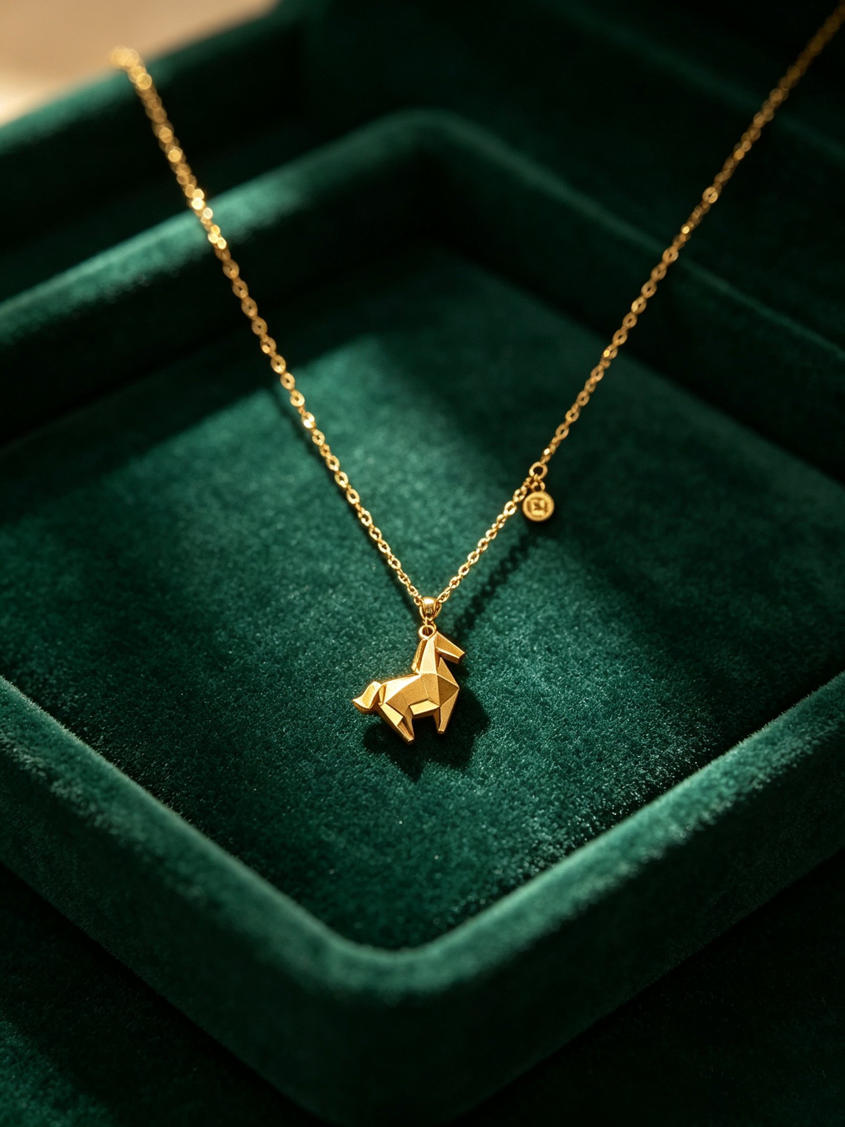 Golden Horse Pendant Necklace