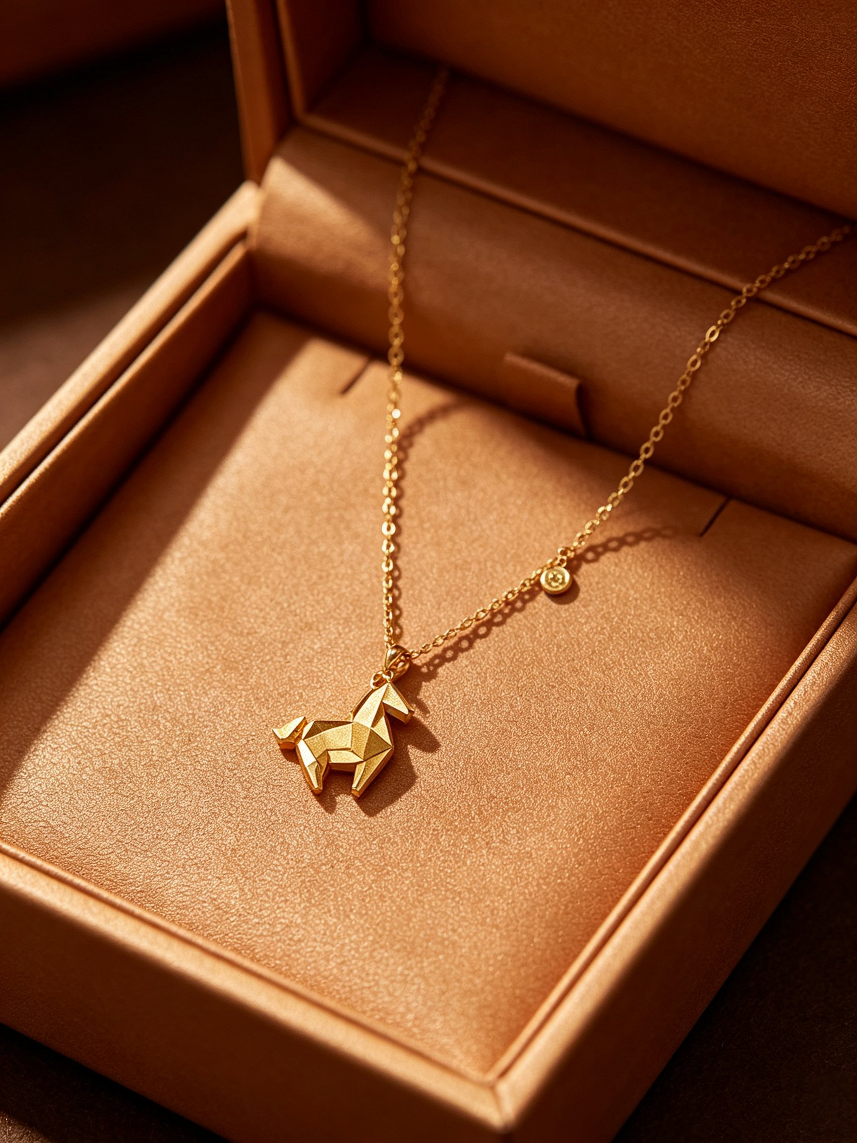 Golden Horse Pendant Necklace