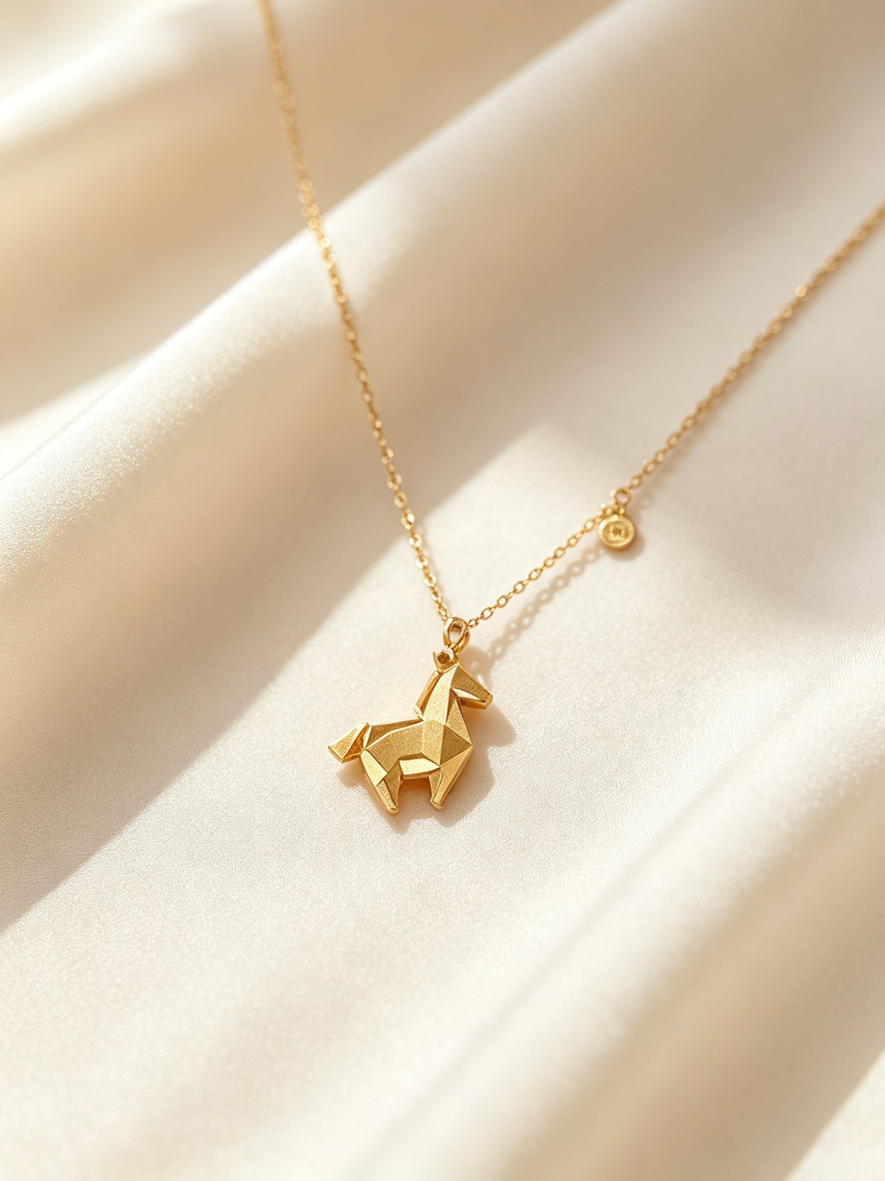 Golden Horse Pendant Necklace