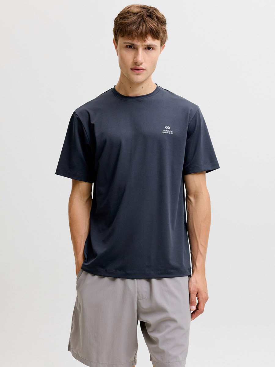 Navy Blue Logo Detail Short Sleeve T-Shirt