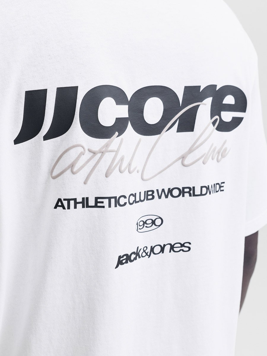 White Graphic Print Cotton T-Shirt