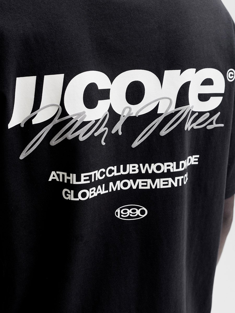 Black Graphic Print Cotton T-Shirt