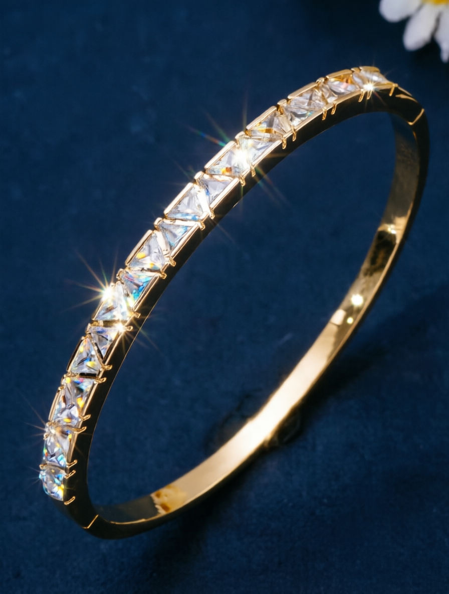 Triangular Cubic Zirconia Bracelet