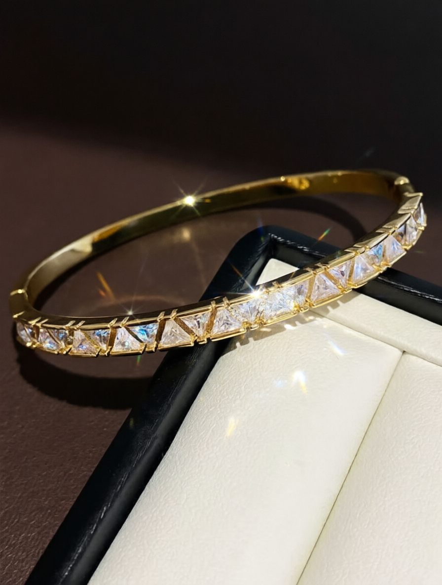 Triangular Cubic Zirconia Bracelet