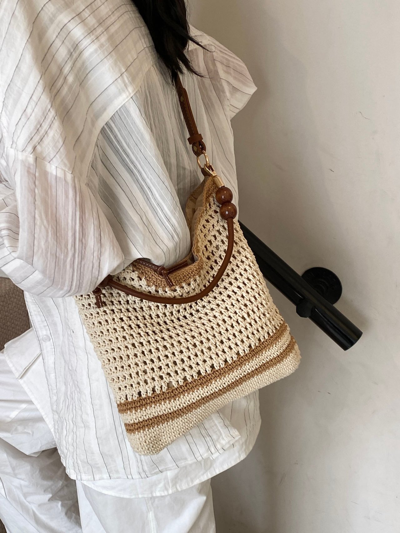 Crochet Knit Tote Bag