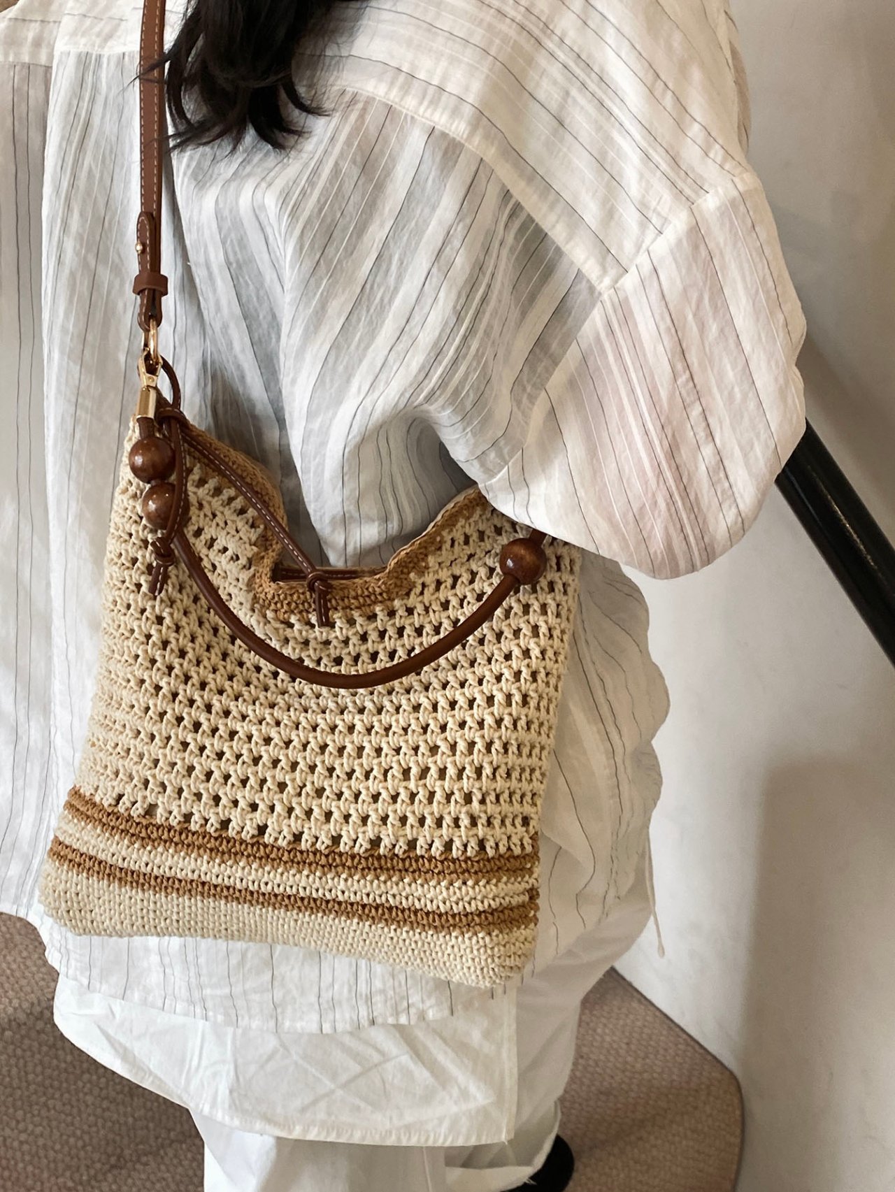 Crochet Knit Tote Bag