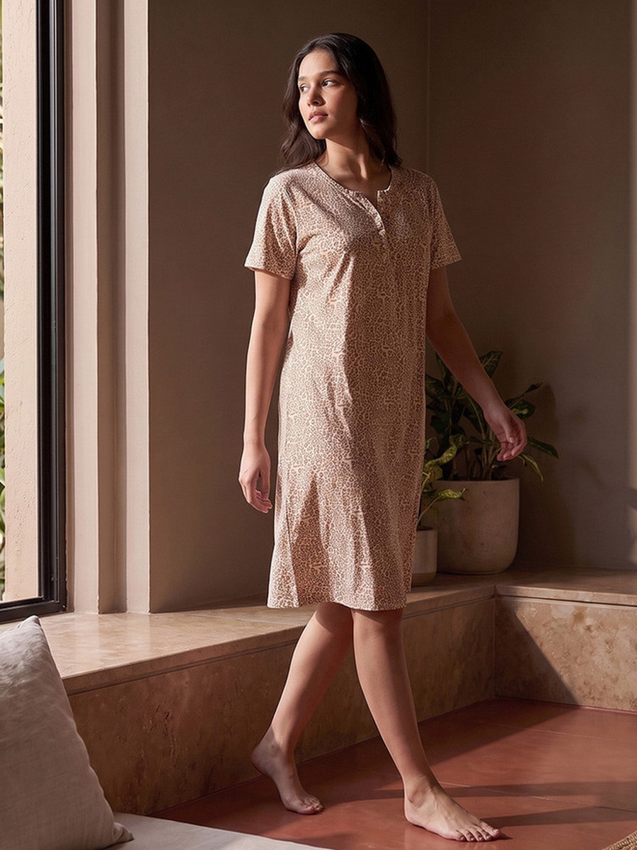 Animal Print Night Dress