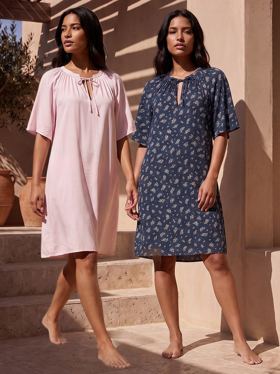 Set of 2 - Assorted Print Night Dress