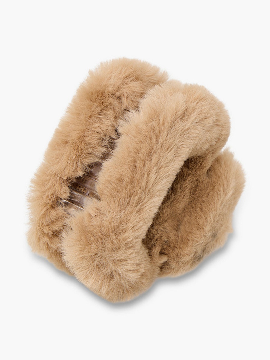 Pack of 2 Faux Fur Hair Clamp