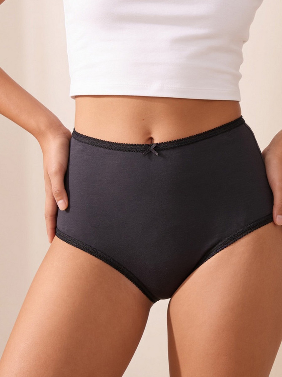 Pack of 5 High Waist Assorted Design Full Briefs