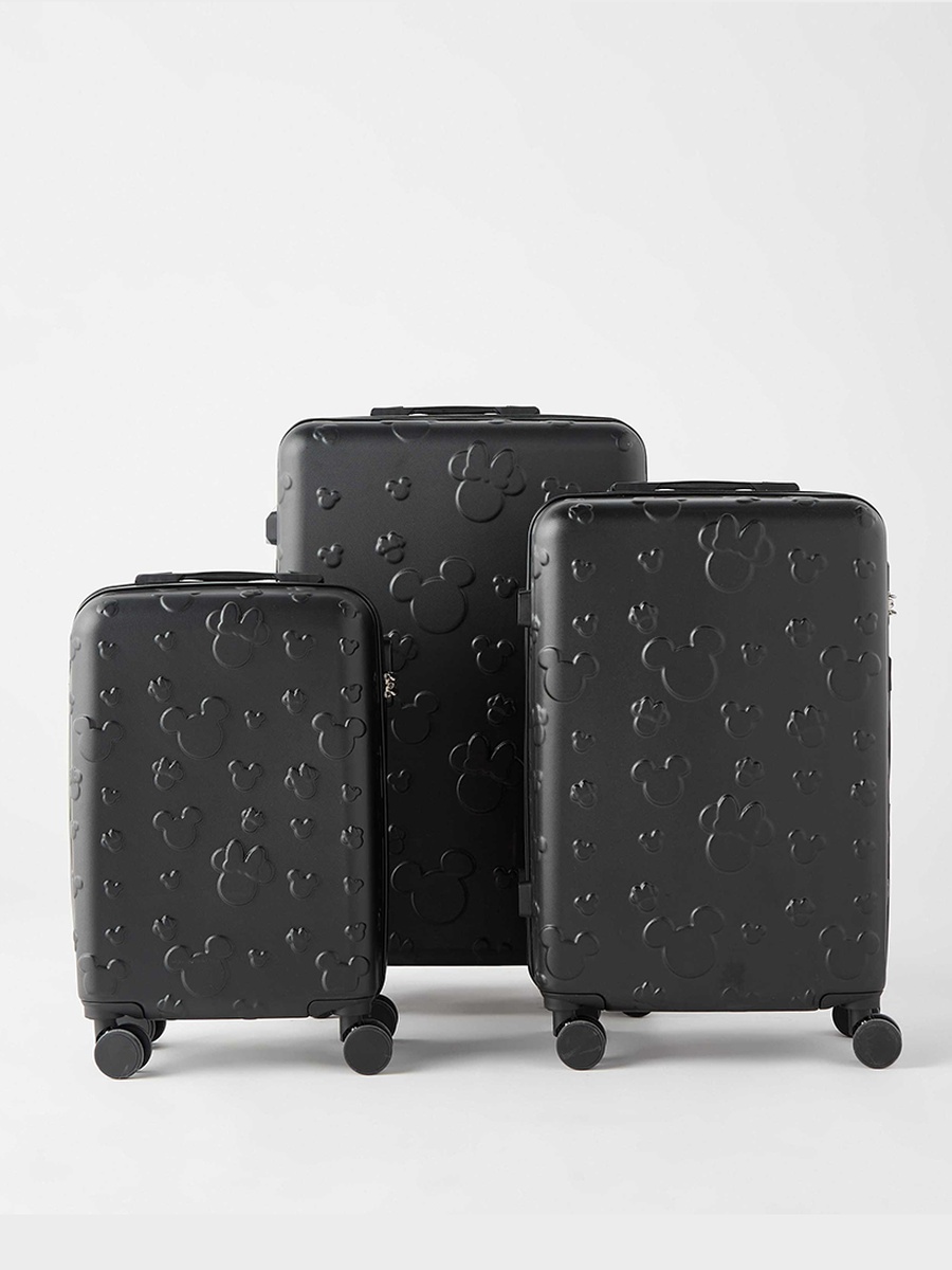 Minnie Mouse Detail Hardcase Trolley Bag with Retractable Handle