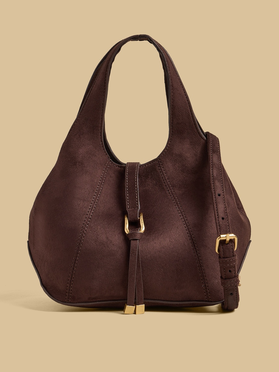 Textured Hand Bag with Detachable Strap