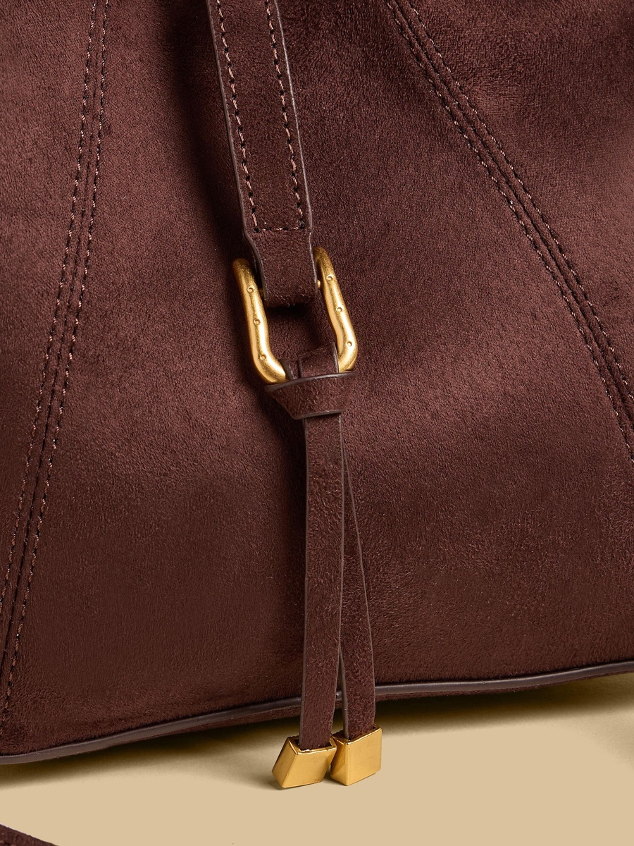 Textured Hand Bag with Detachable Strap