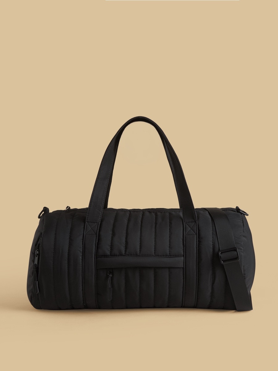 Quilted Duffle Bag with Adjustable Strap