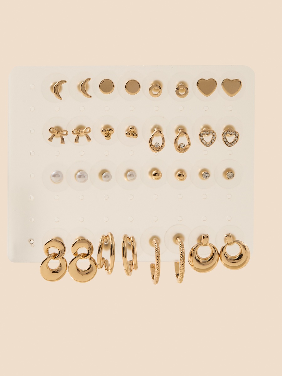 Pack of 16 - Assorted Earrings with Pushback Closure