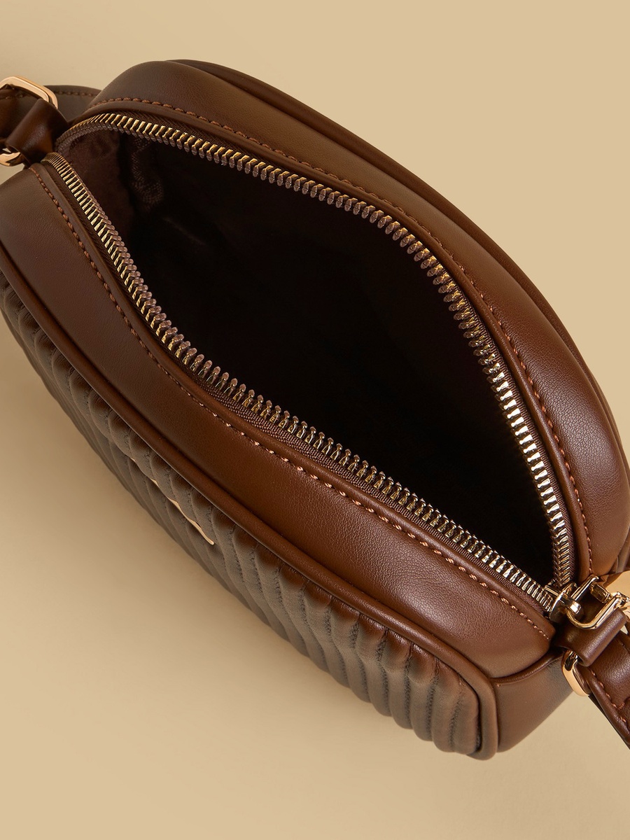 Quilted Crossbody Bag with Adjustable Strap