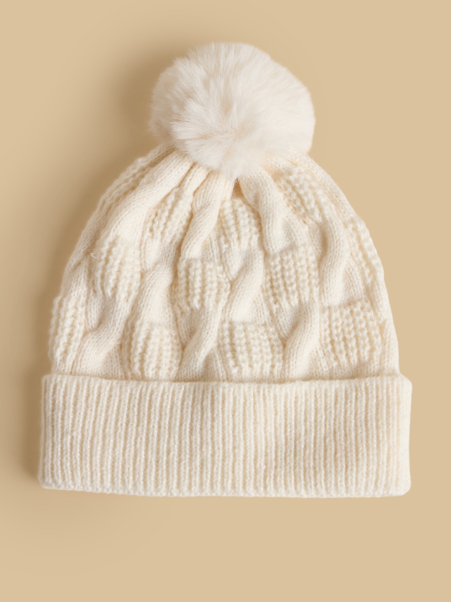 Pack of 2 - Pom-Pom Accent Cap