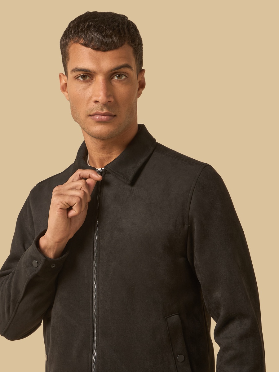 Suede Bomber Jacket