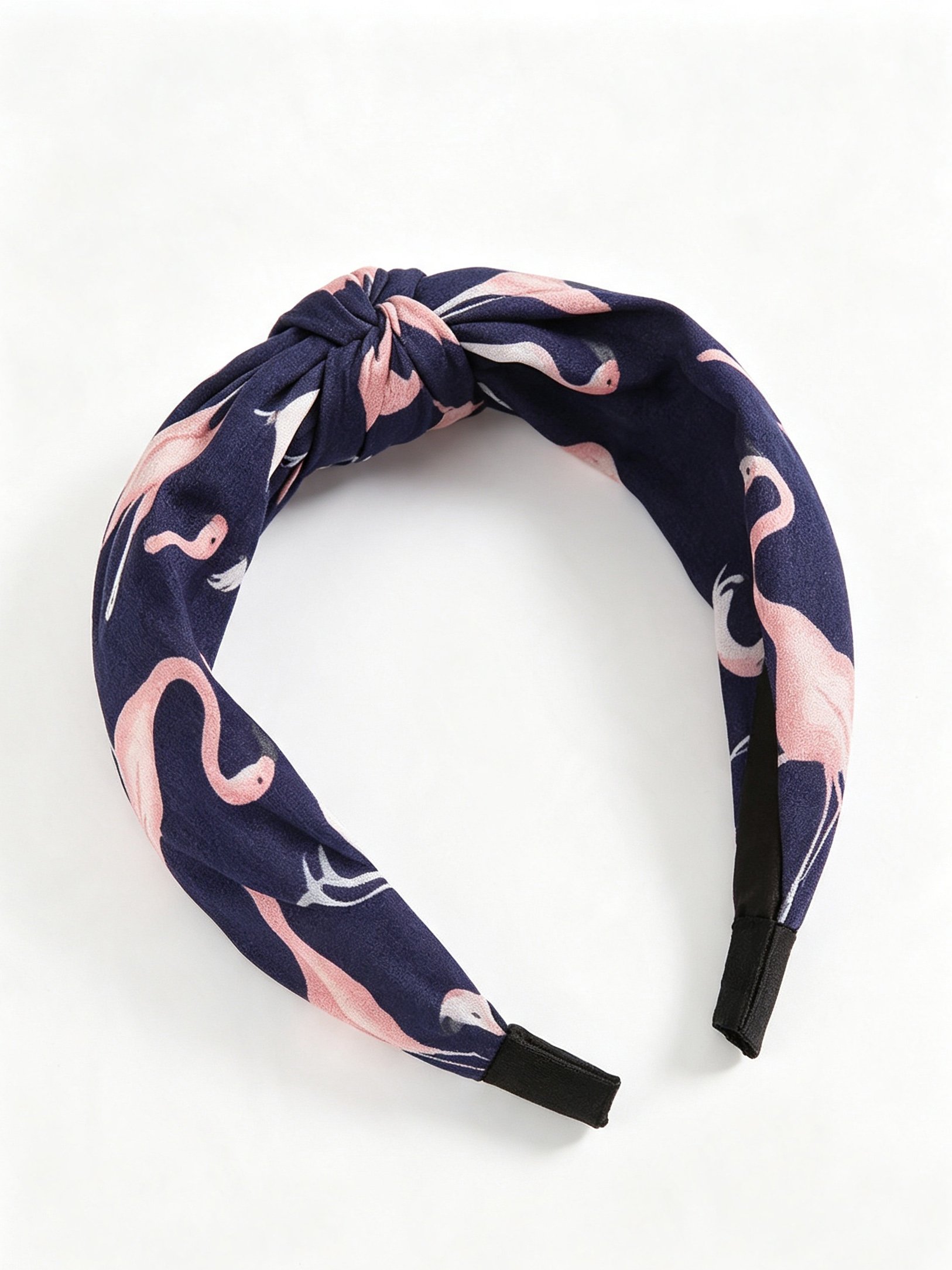 Navy Blue Flamingo Knot Headband