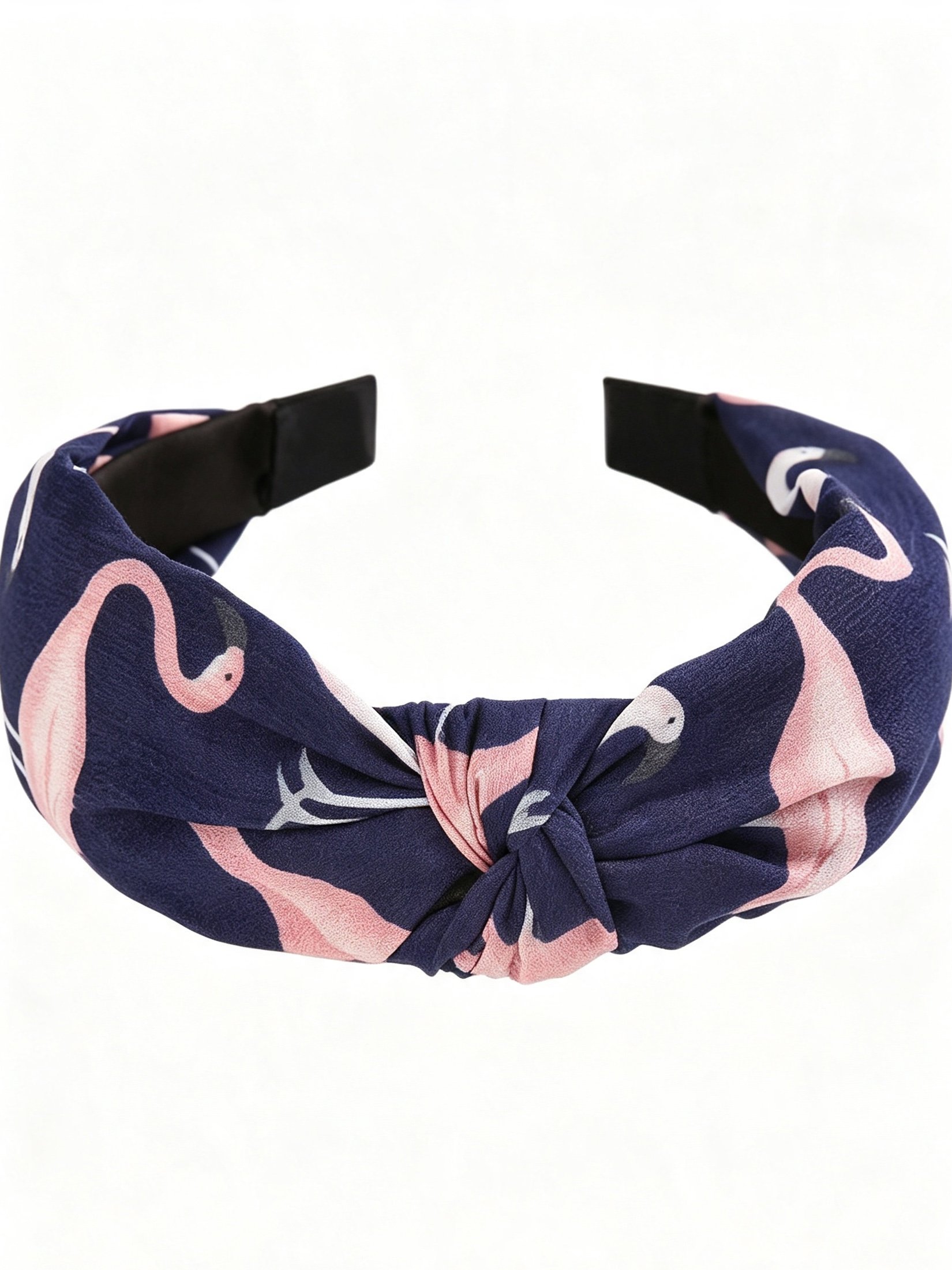 Navy Blue Flamingo Knot Headband