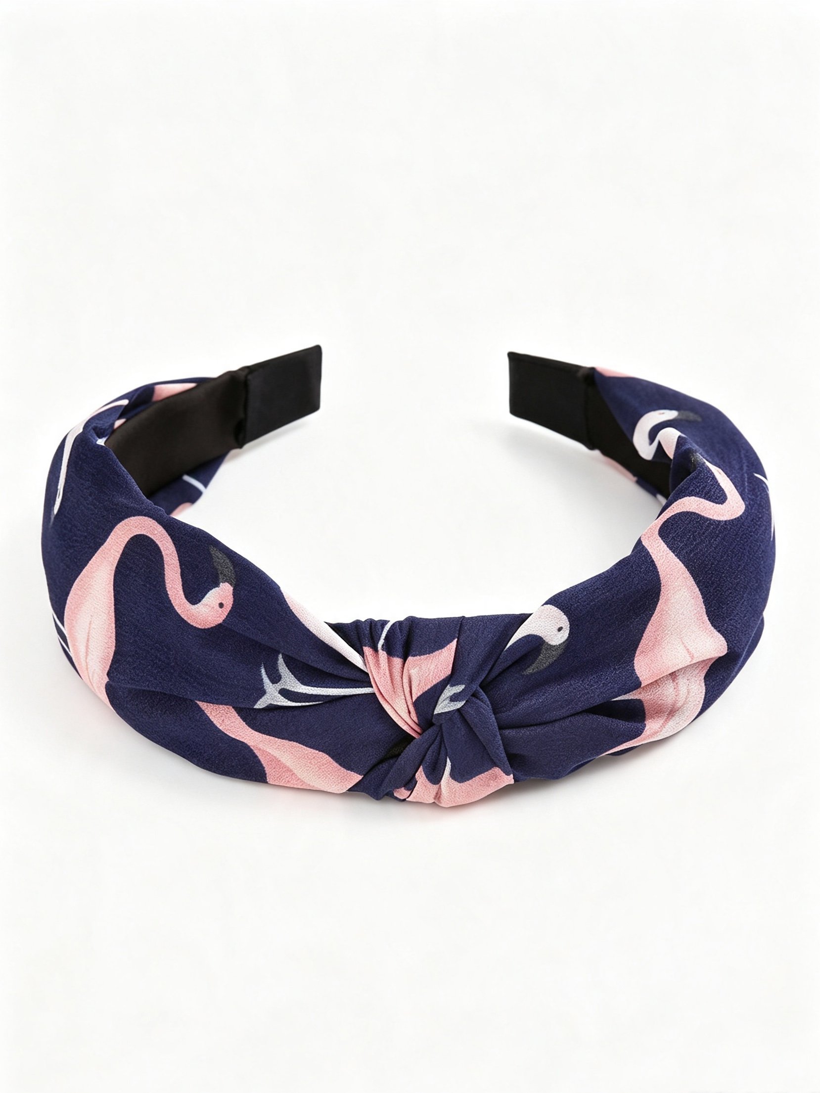 Navy Blue Flamingo Knot Headband