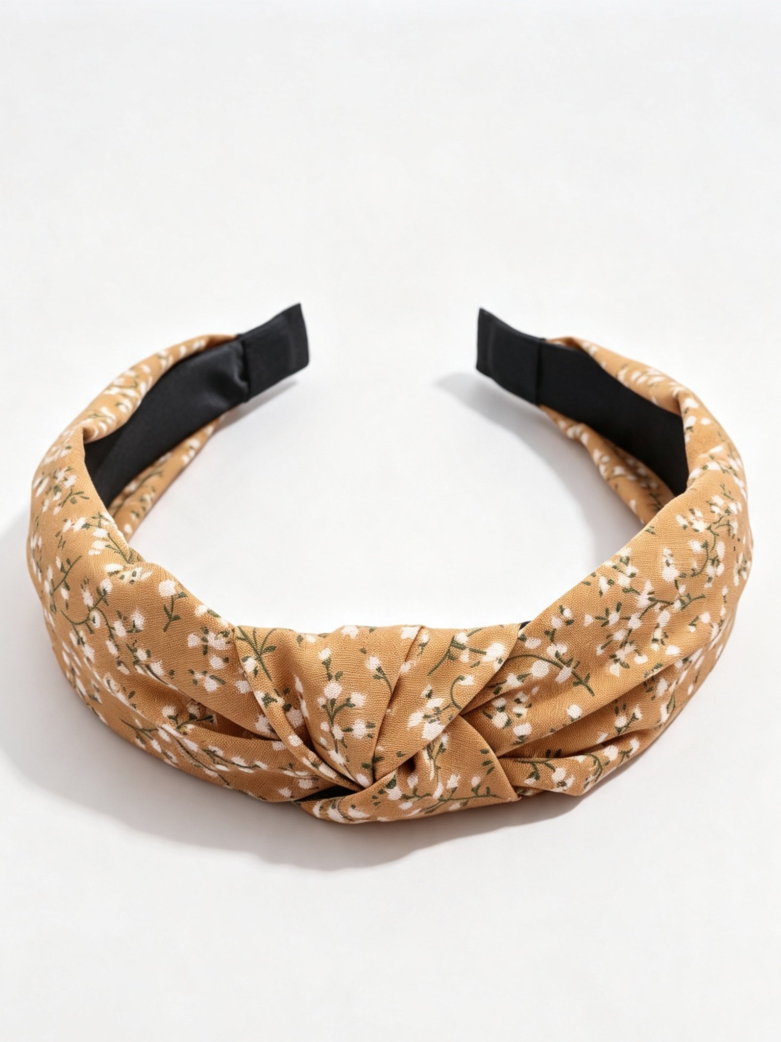 Brown Floral Knot Headband 