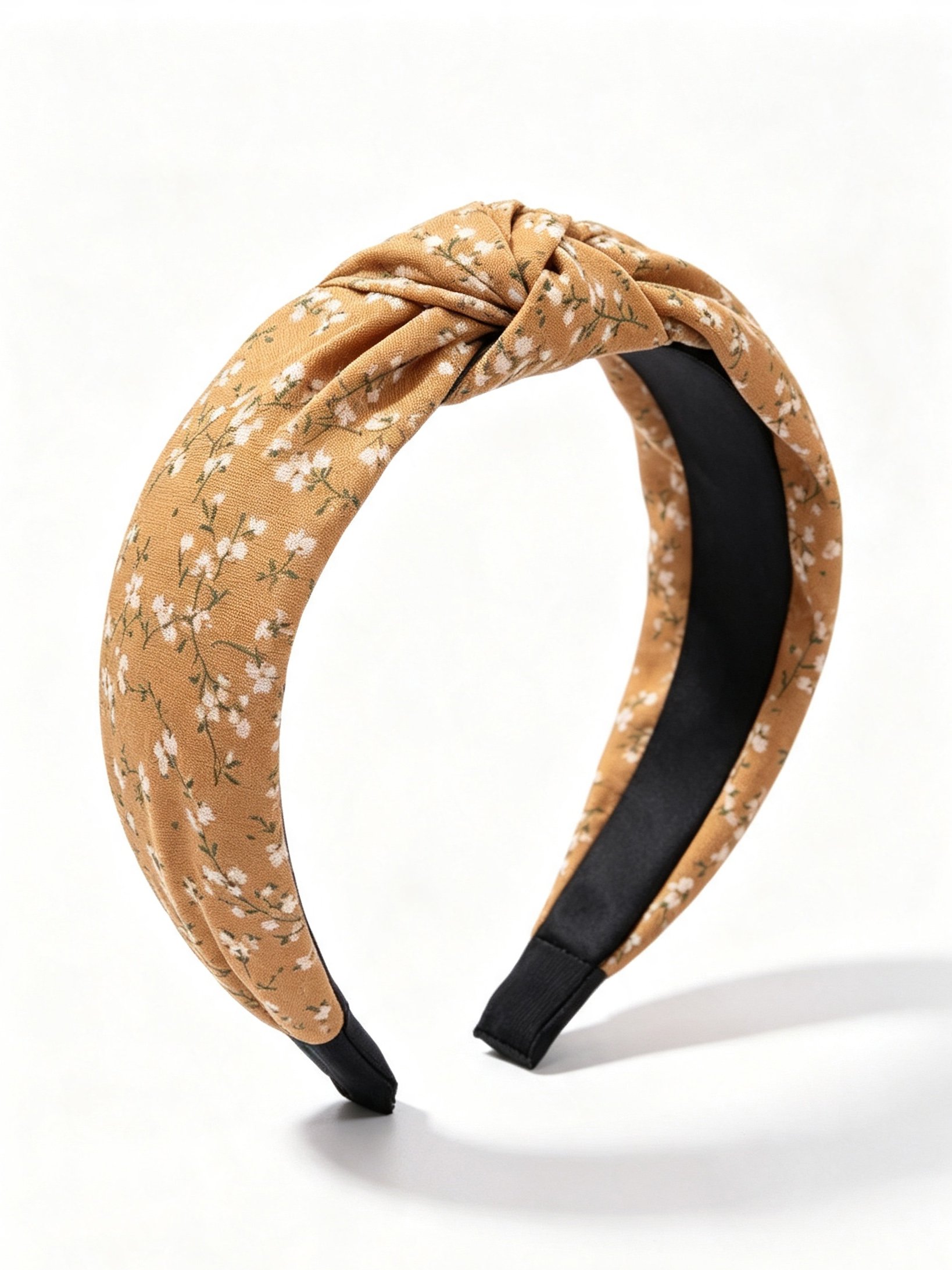 Brown Floral Knot Headband 