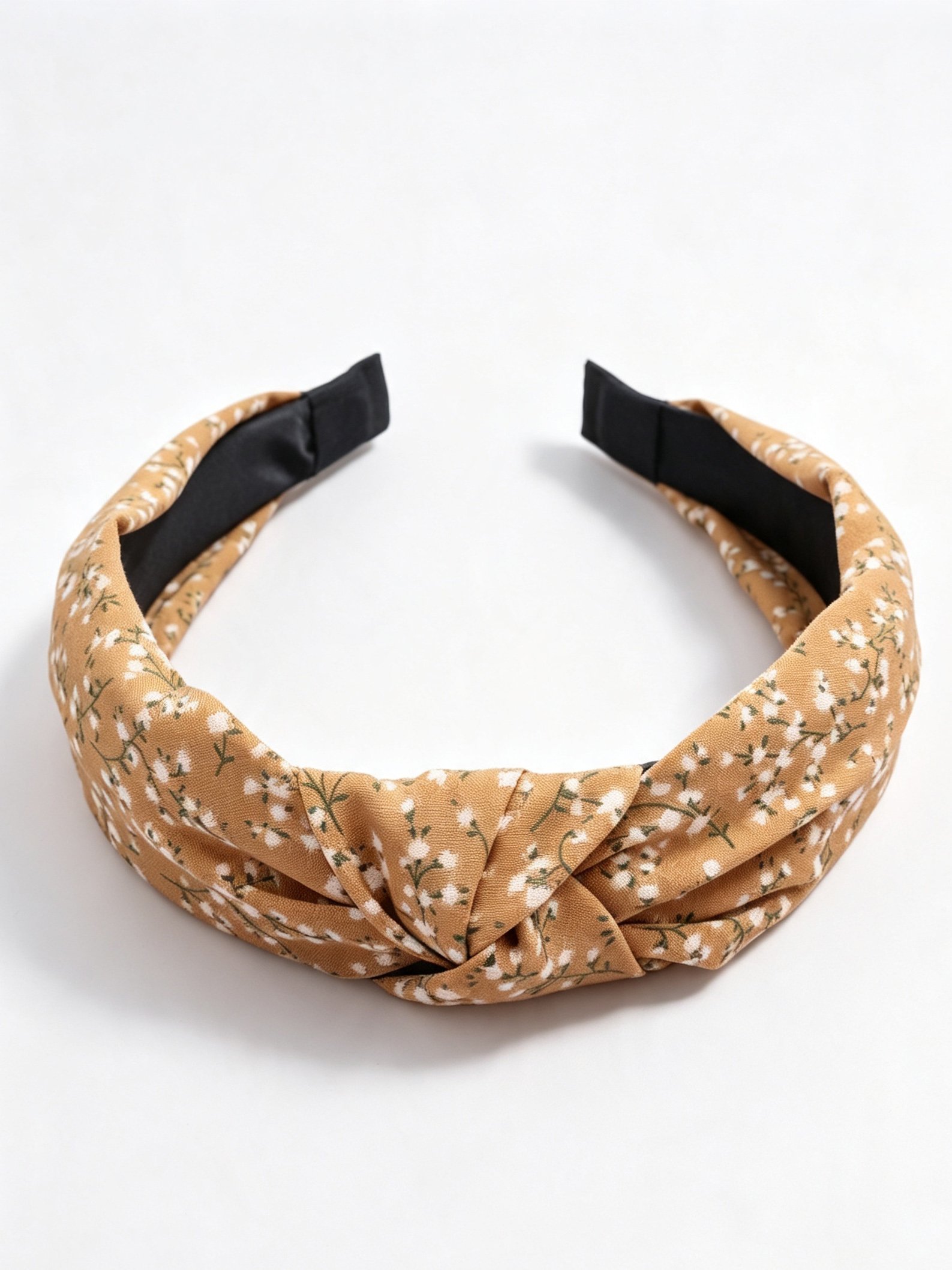 Brown Floral Knot Headband 