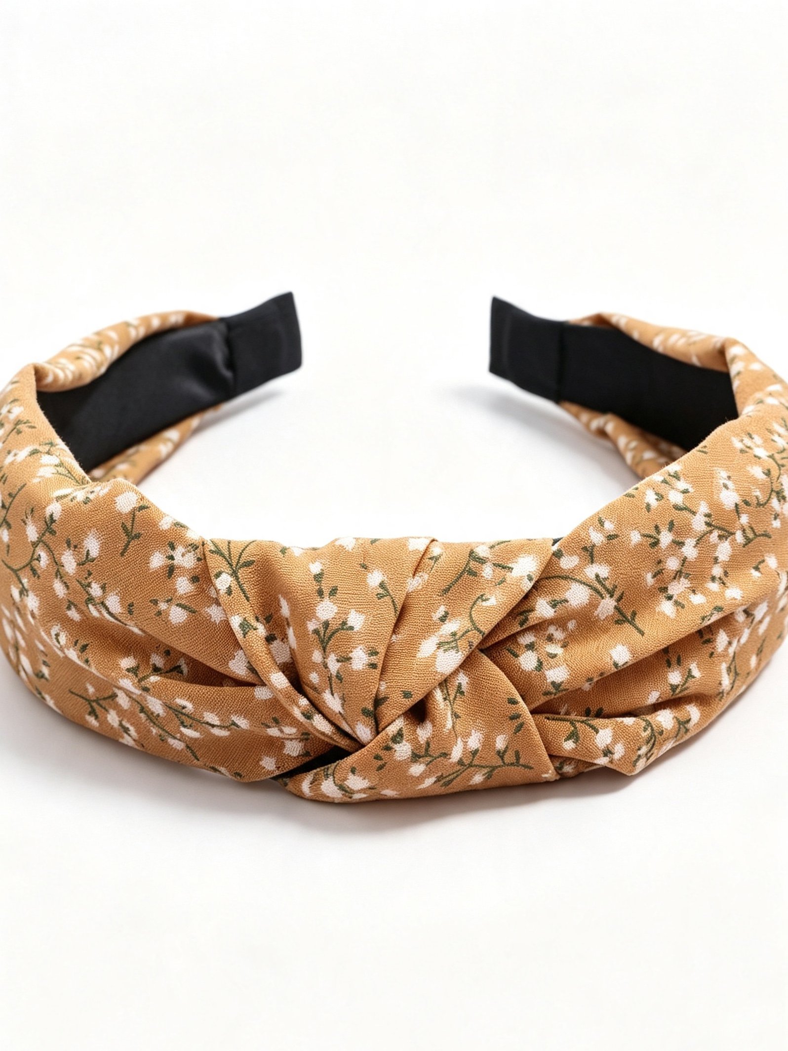 Brown Floral Knot Headband 