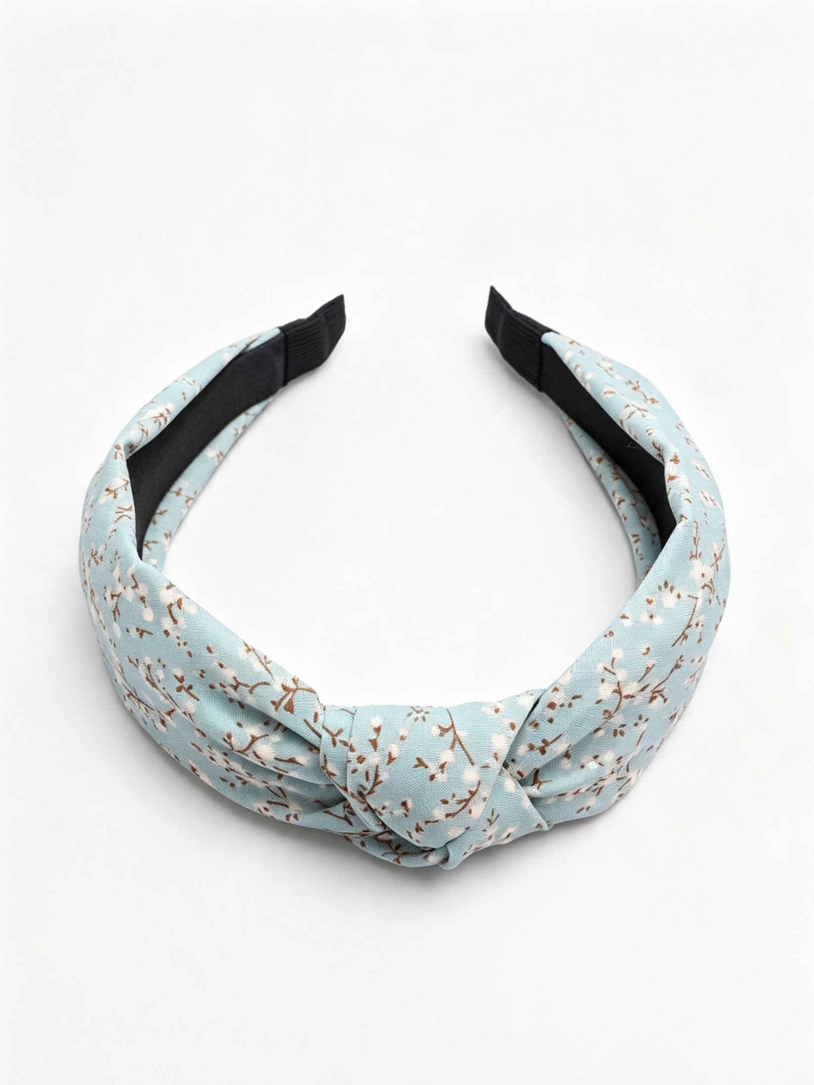 Sky Blue Floral Knot Headband 