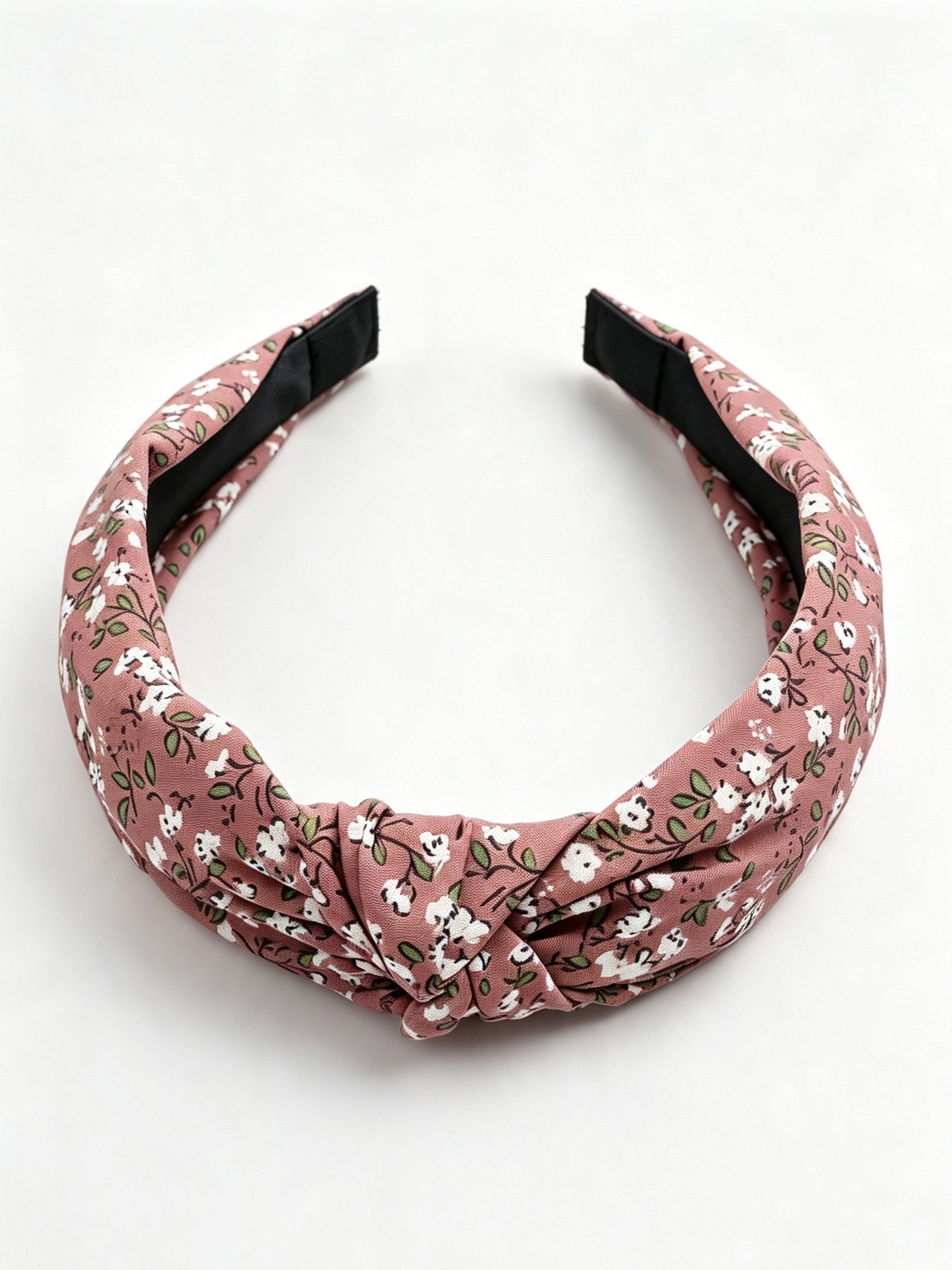 Coffee Brown Floral Knot Headband 