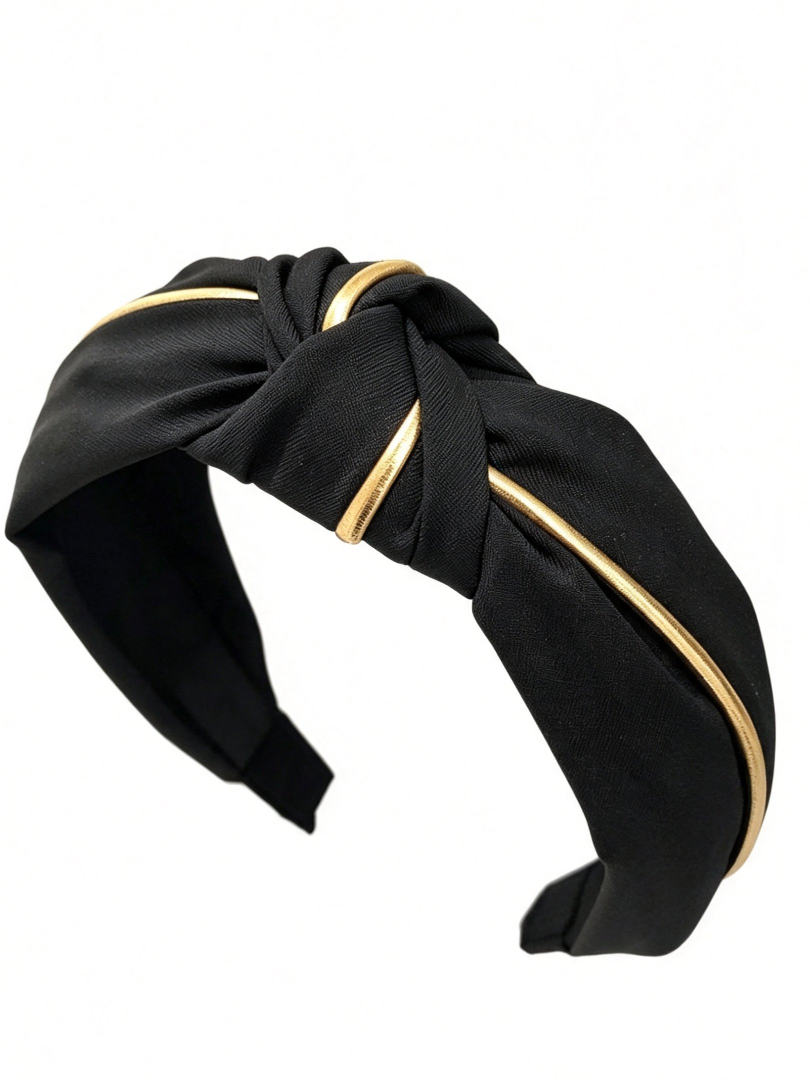 Black and Gold Knotted Headband