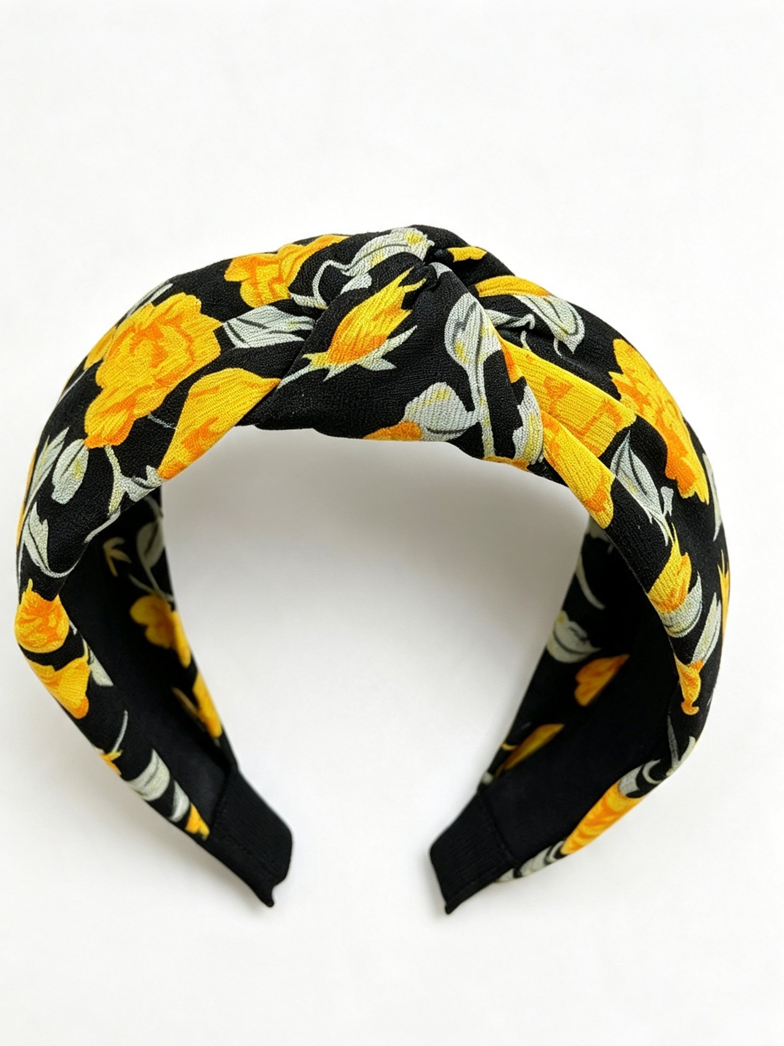 Yellow Floral Knot Headband 