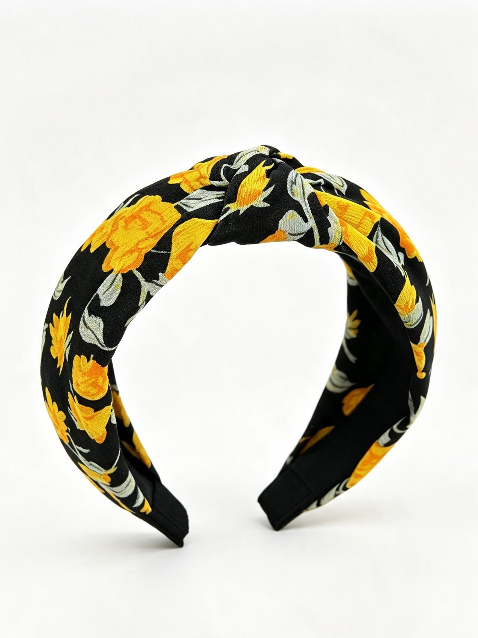 Yellow Floral Knot Headband 