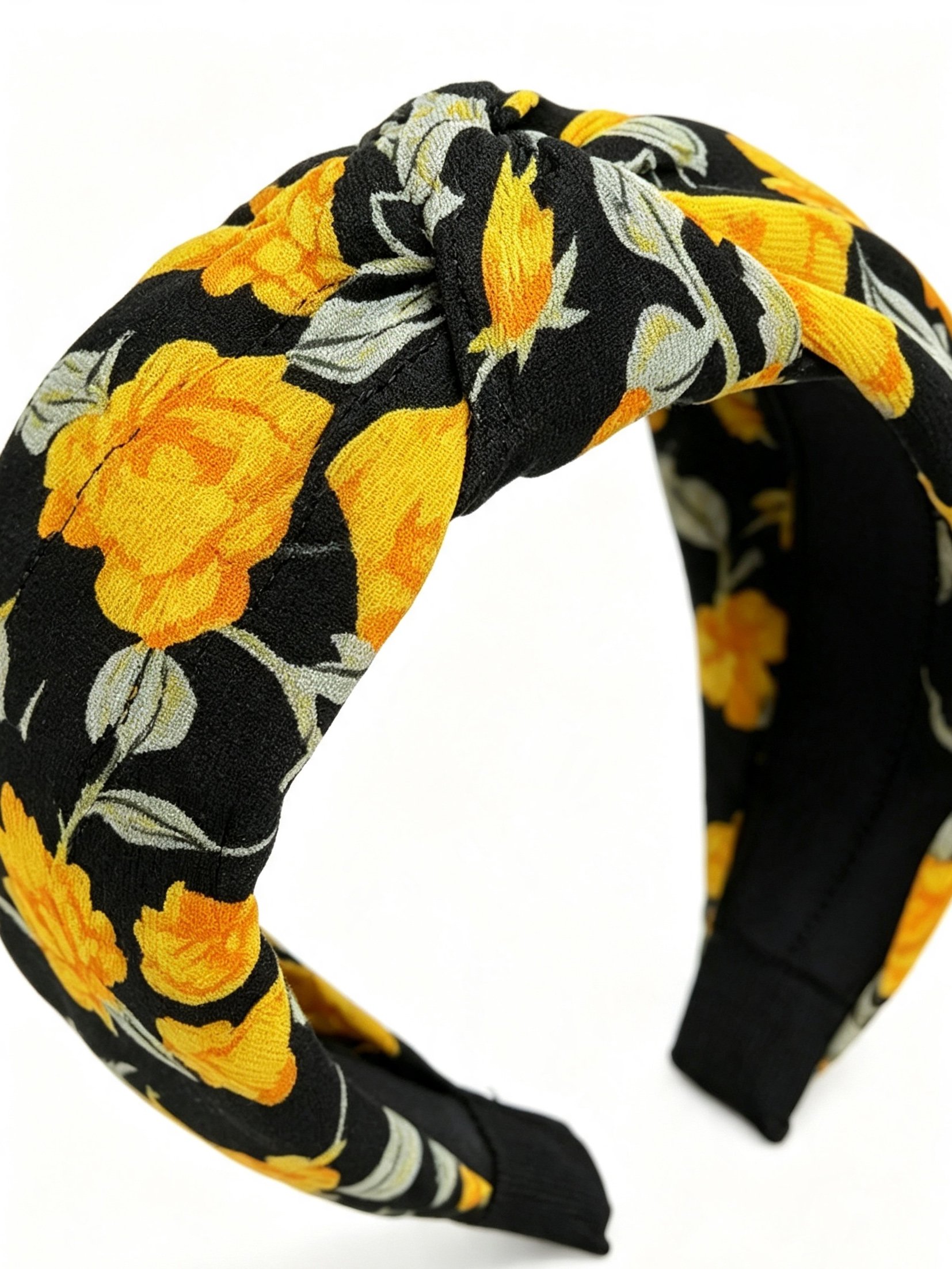 Yellow Floral Knot Headband 