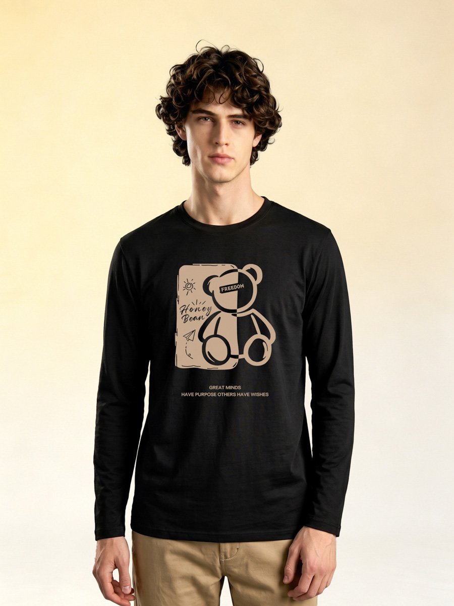 Black Bear Graphic Long Sleeve T-Shirt