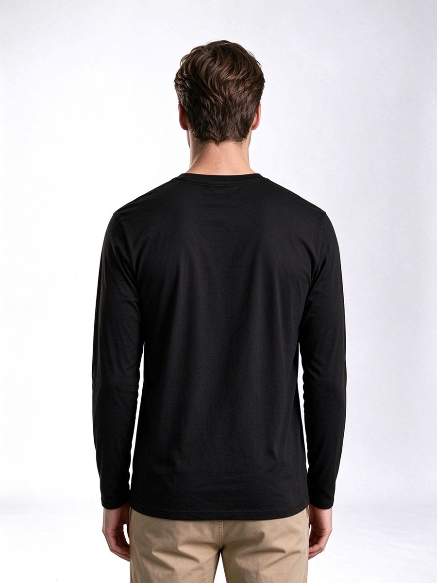Black Graphic Long Sleeve T-Shirt