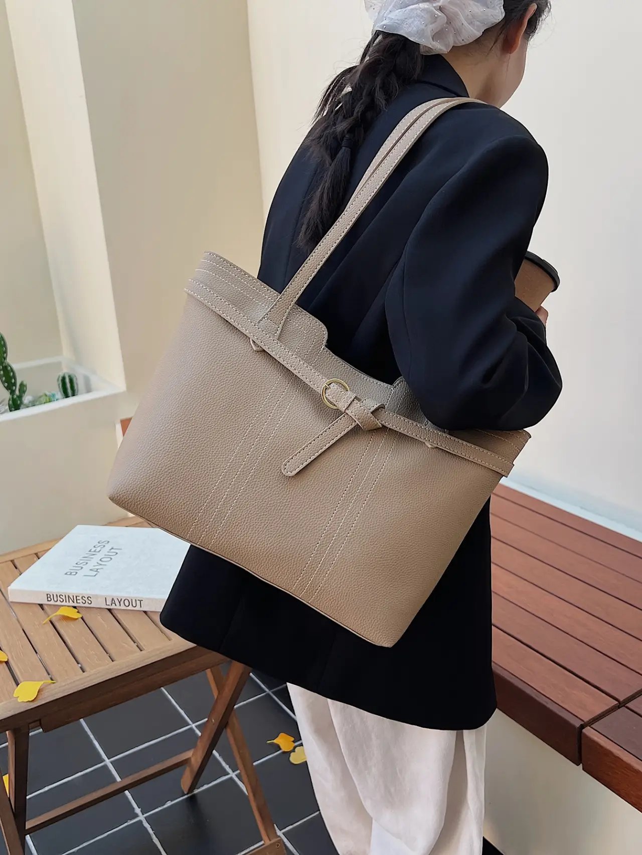 Plain Shoulder Bag