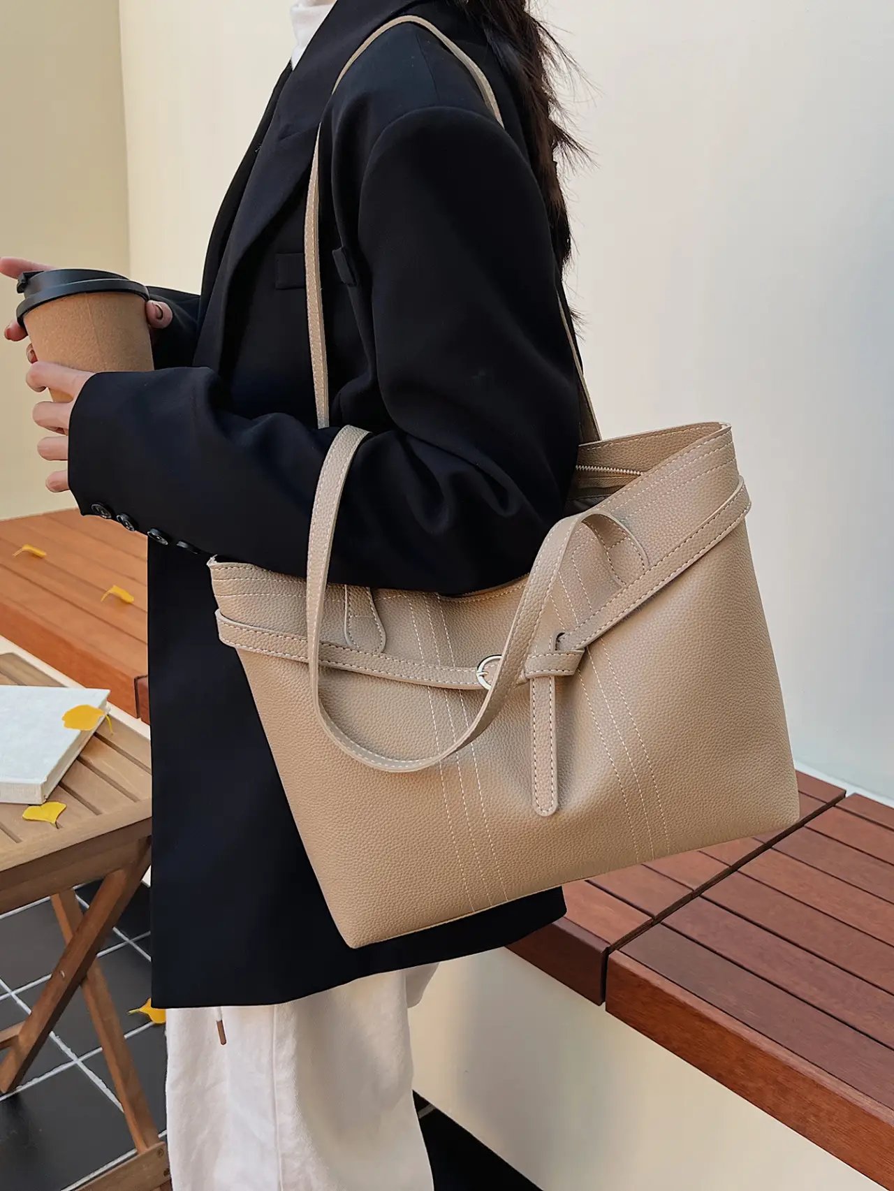 Plain Shoulder Bag