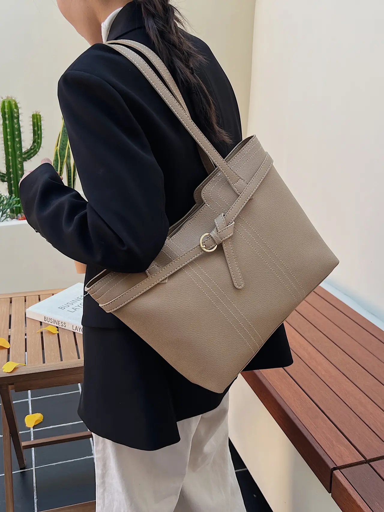 Plain Shoulder Bag