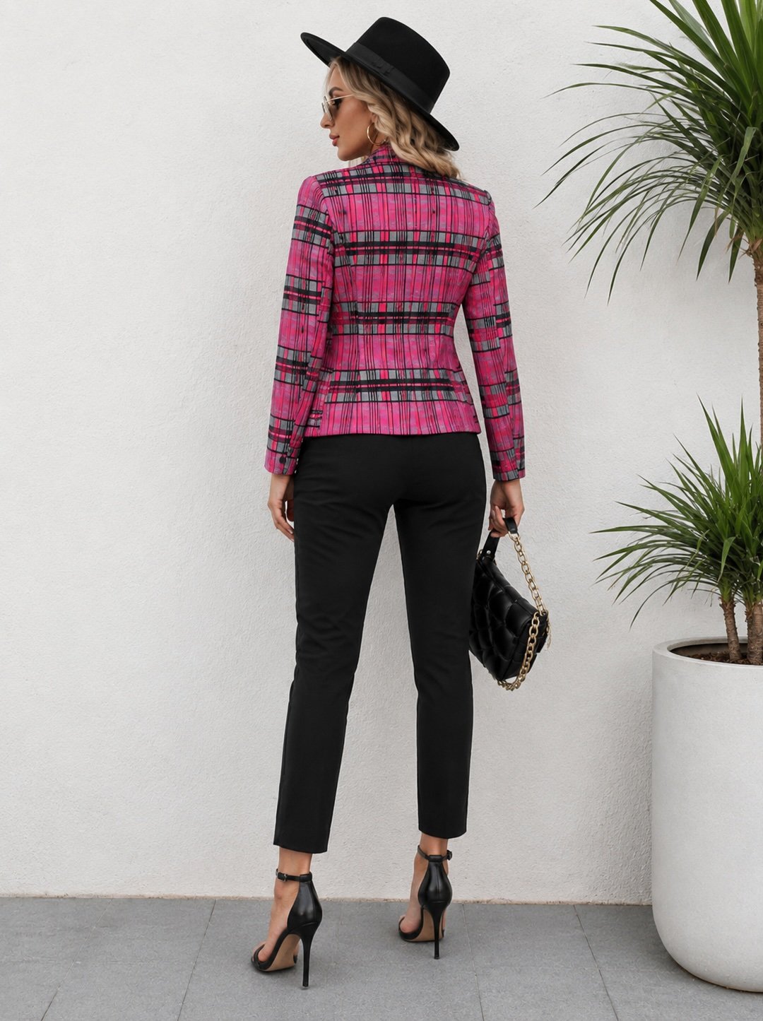 Pink Checked Jacket