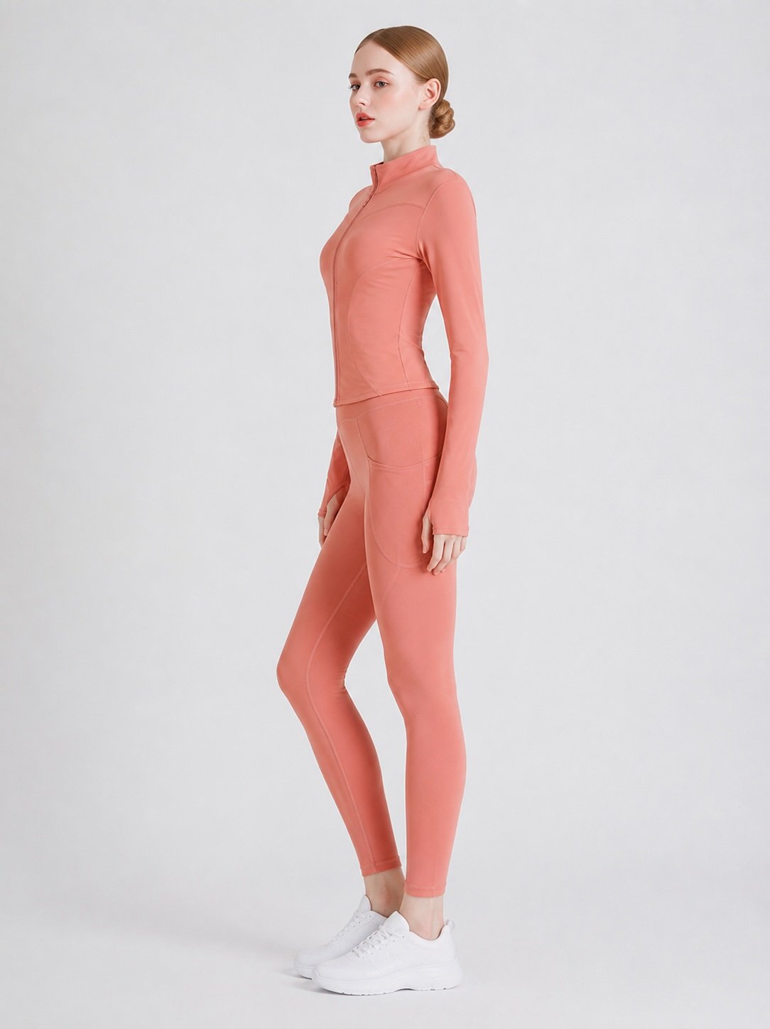 Peach Full-Zip Active Jacket