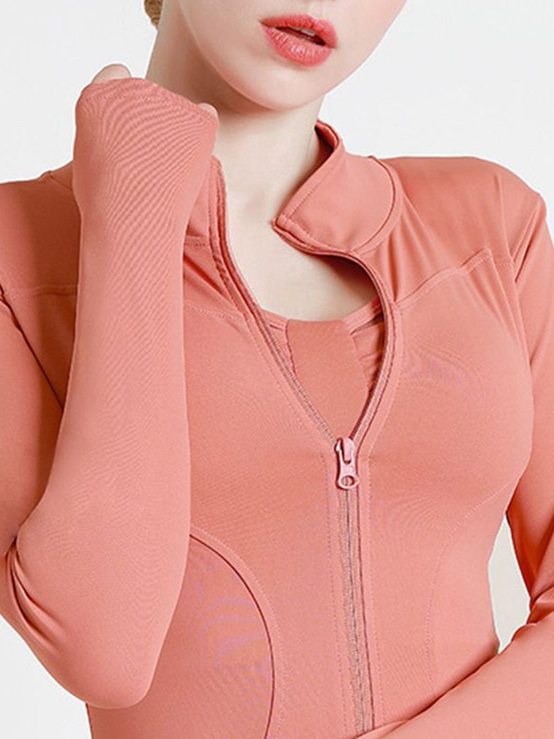 Peach Full-Zip Active Jacket