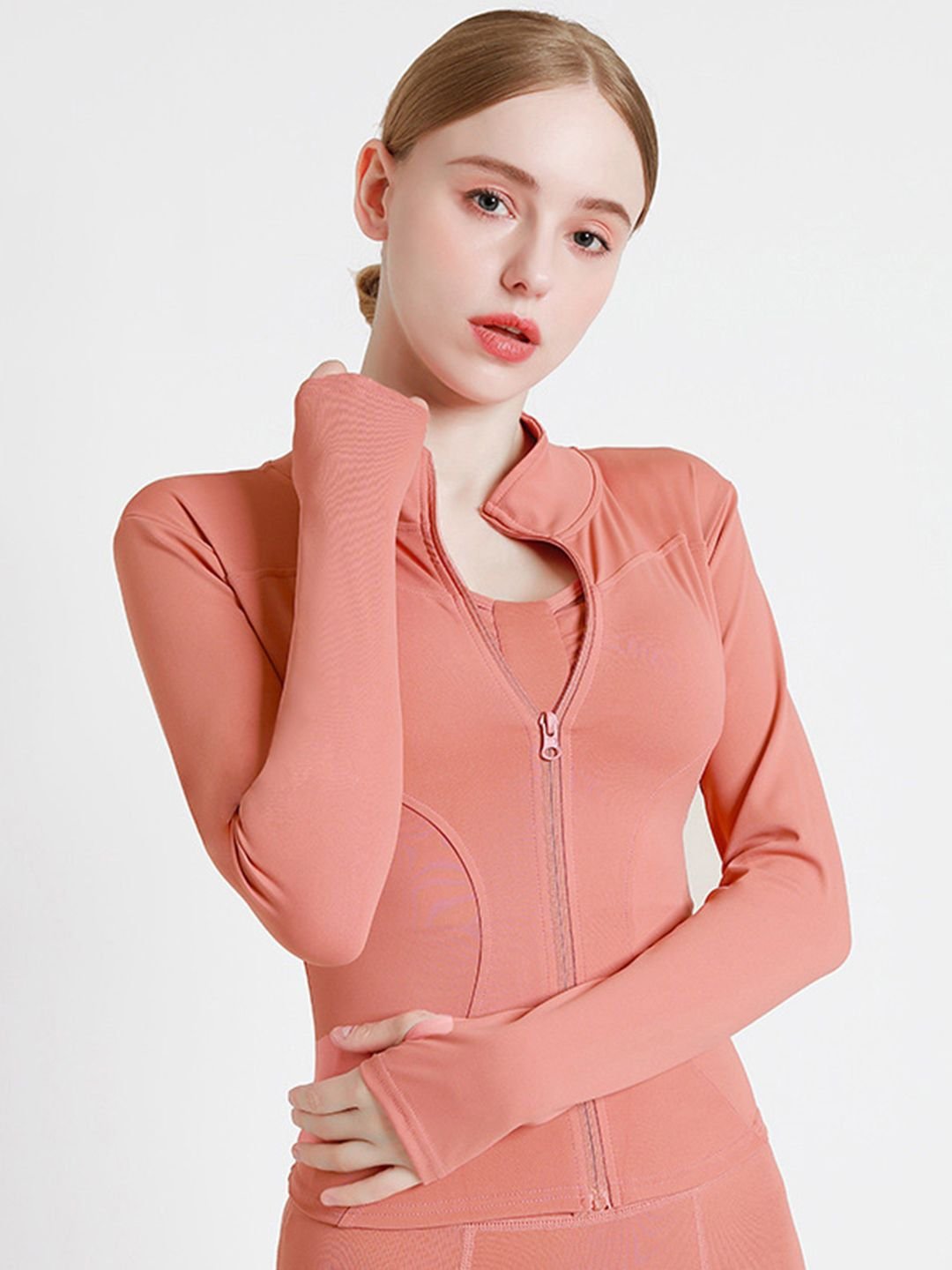 Peach Full-Zip Active Jacket